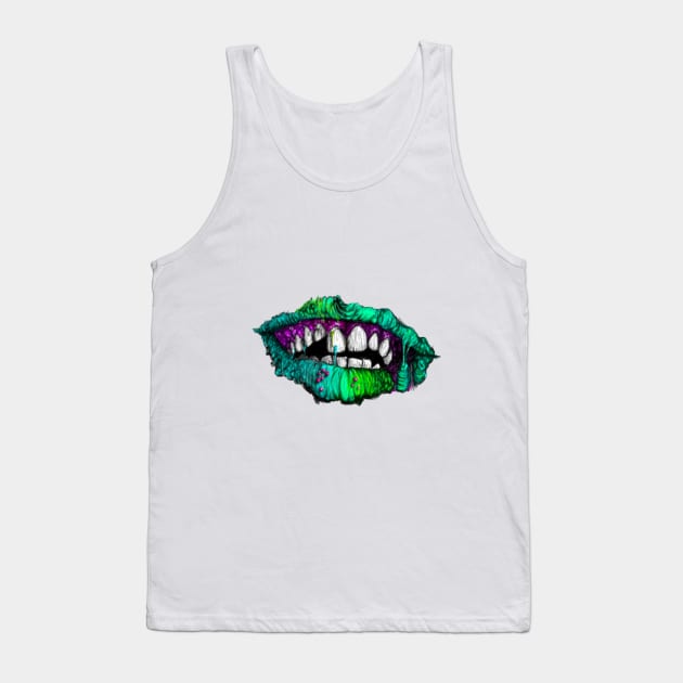 Mouth Tank Top by Alicia Mutlu